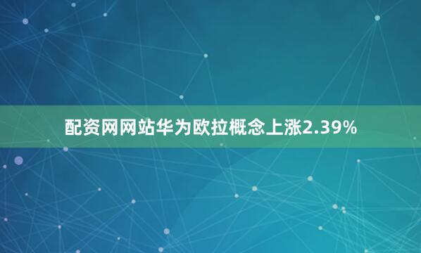 配资网网站华为欧拉概念上涨2.39%